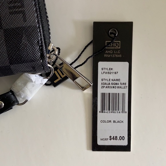 London Fog Adalia Signature Zip Around Wallet - Picture 11 of 16